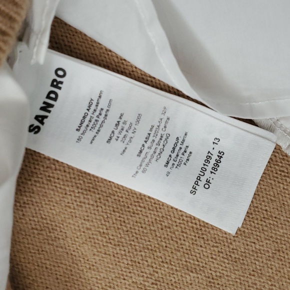 Sandro Dal Collard Wool/Cashmere Bleand Sweater - Picture 5 of 10